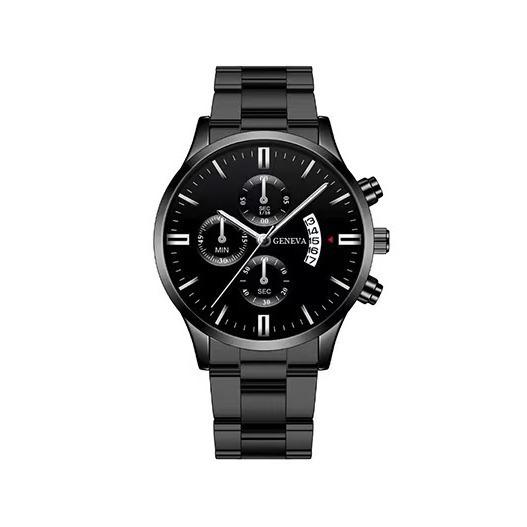 Source A Large Number Of Three-Eye Six-Pin Calendar Steel Belt Men'S Watch