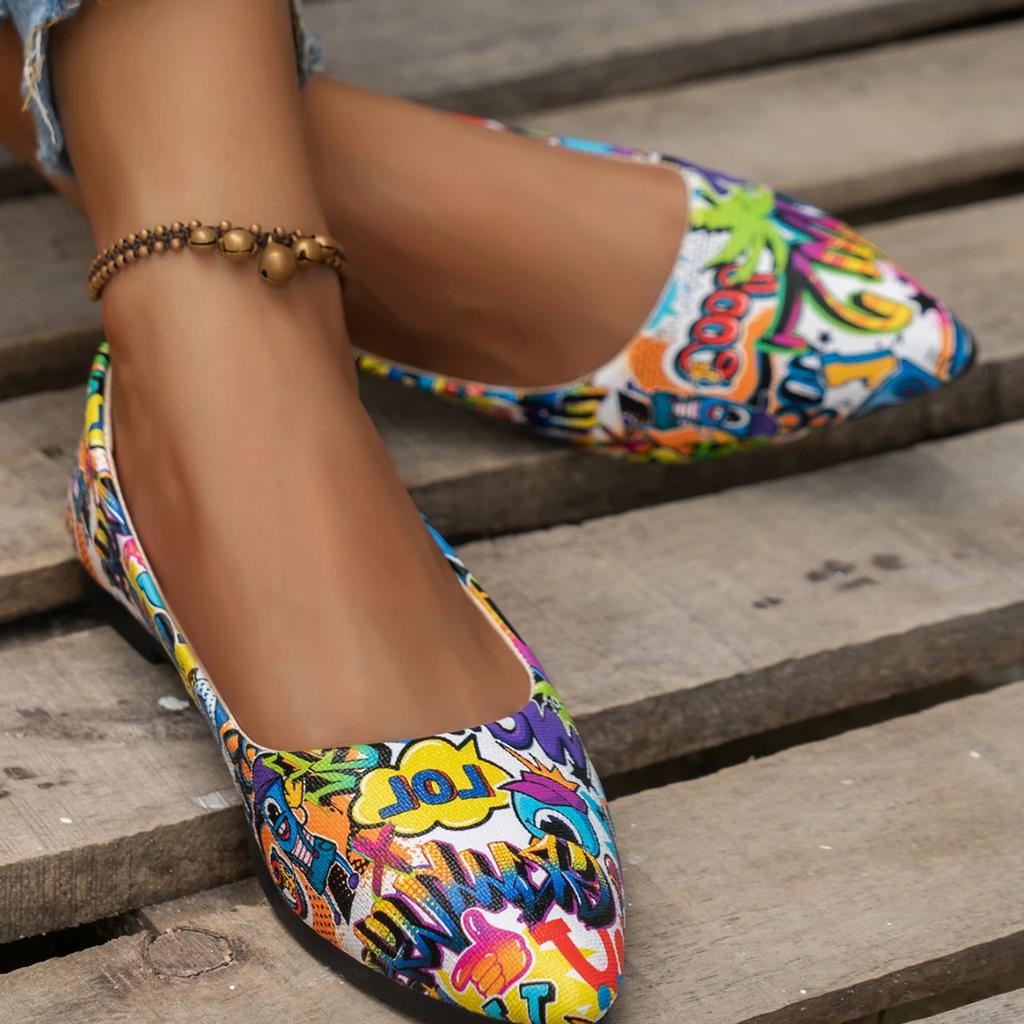 Fashion Women Flats Shoes Pointed Toe Beautiful Loafers 2025 Summer Fashion Flat Shoes Women Ballerina Comfortable Casual Sneakers Women