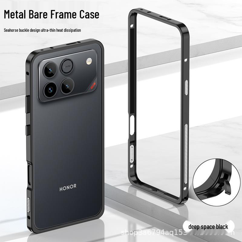 

Honor WIN/WIN RT Ultra-thin Bezel Metal Heat Dissipation Drop-proof Full Coverage Phone Case with Haima Buckle Honor WIN