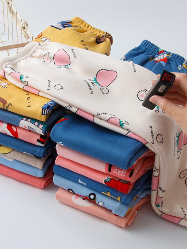 Kids' Fleece-Lined Winter Pants - Warm Base Layer for Boys & Girls with Ankle Cuffs