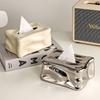 Ceramic Luxury Tissue Box Modern Creative Minimalist Style with Unique Design for Living Room Home Decor Highend Elegant Stylish