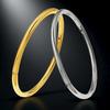 Geometrisches vergoldetes Edelstahlarmband im europäischen Stil - Einfacher Titan-Drahtband-Schmuck für Damen