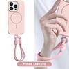 New Magnetic Lanyard Phone Case For iPhone 15 14 16 Plus 11 12 13 16 Pro Max Magsafe Liquid Silicone Strap Protector Soft Cover