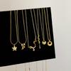 Guochao New Chinese Sand Gold Ingot Snake Pendant Necklace Women'S Retro High Sense Light Luxury Versatile Neck Chain Sweater Chain