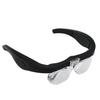 Meichoon Head-Mounted Magnifying Glasses, USB Rechargeable, with 2 LED Lights, 1.5X, 2.5X, 3.5X, 5X Adjustable Lenses, 4 Lenses for Close Work