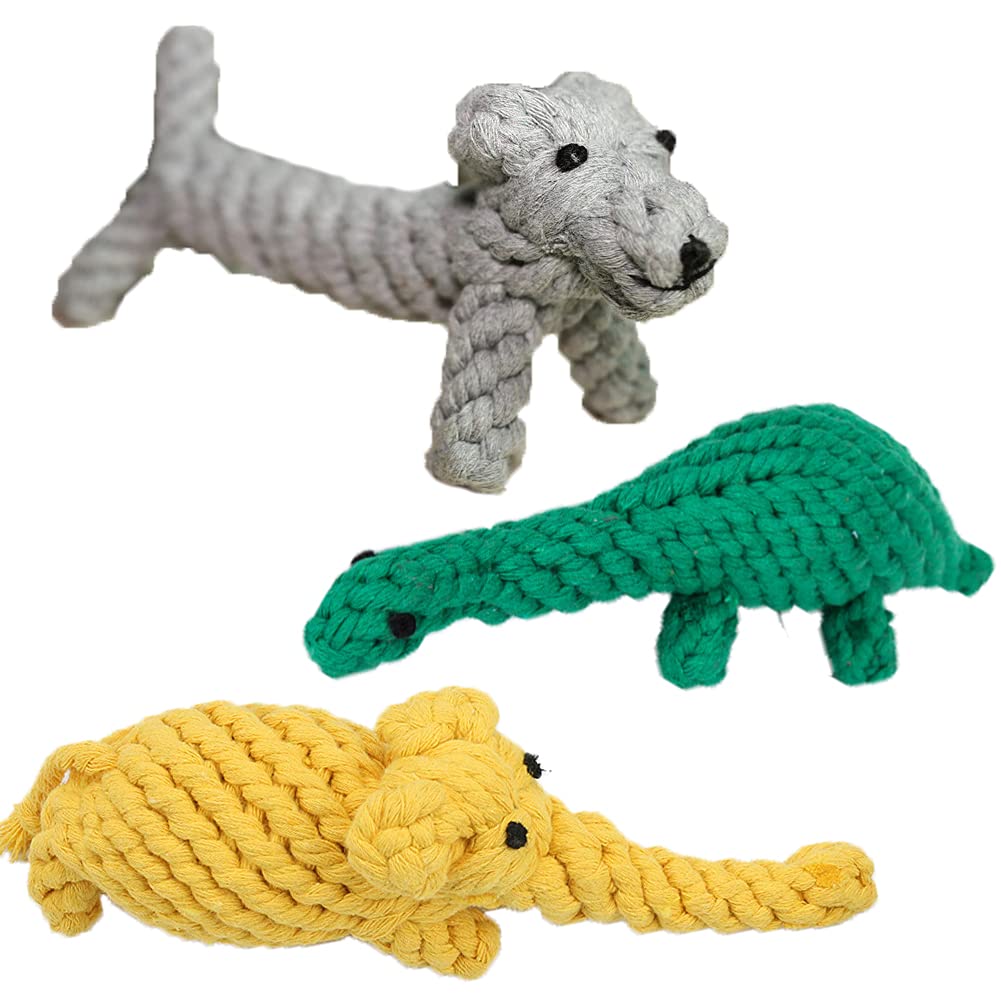 Bidason Dog Rope Chew Cute Dog Cotton Stress For Brushing Relieve Lack of Suitable for Dog 3 Pieces Toy, Toy, Rope, Relief, Pets, Durable, Clean,