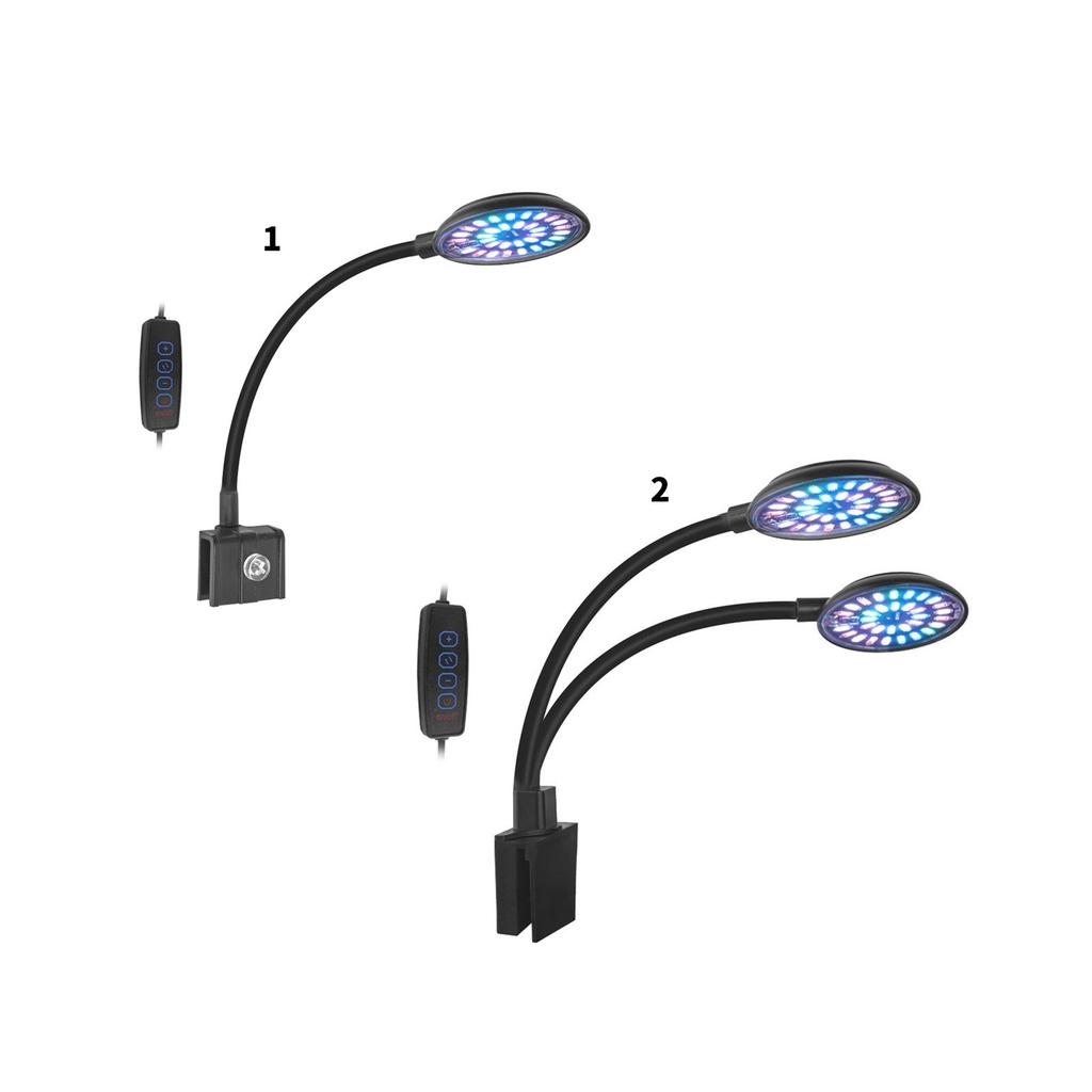 Luce LED per acquari 6/7w LED per acquari di piccole dimensioni Luce per acquari con clip Colore della luce regolabile