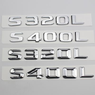 3D ABS Krom Logo S320L S400L S500L S600L Harfler Amblem Araba Gövde Çıkartması Harfler Stikcer Aksesuarları