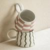 Creative Hand-Painted Ceramic Mug Retro Cup Atmosphere Afternoon Tea Coffee Cup Household Drinking Cup Teacup