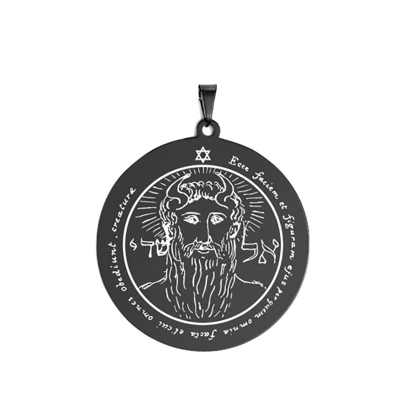 Dawapara Salomon Anhänger Pentagramm der Sonne Amulett Anhänger für Halsketten Edelstahl Schmuck Talisman Zubehör