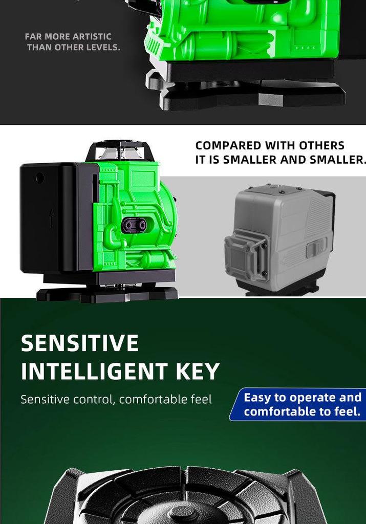 4D16 Green Laser Level for Outdoor Use - High Precision Mini Level Tool
