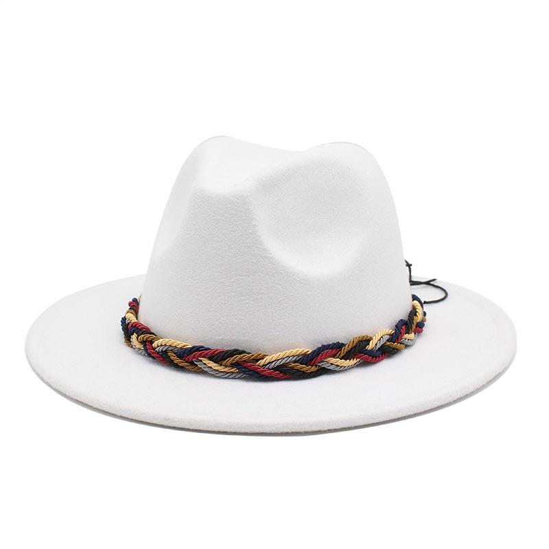 Women'S Simple Wool Top Hat Black Trend Versatile Men'S Jazz Hat Felt Hat