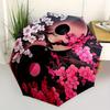 1pc Cherry Blossom Yin Yang Automatic Opening/closing Umbrella, Reinforced 8-Rib Construction, Compact Travel Umbrella Yy250808122