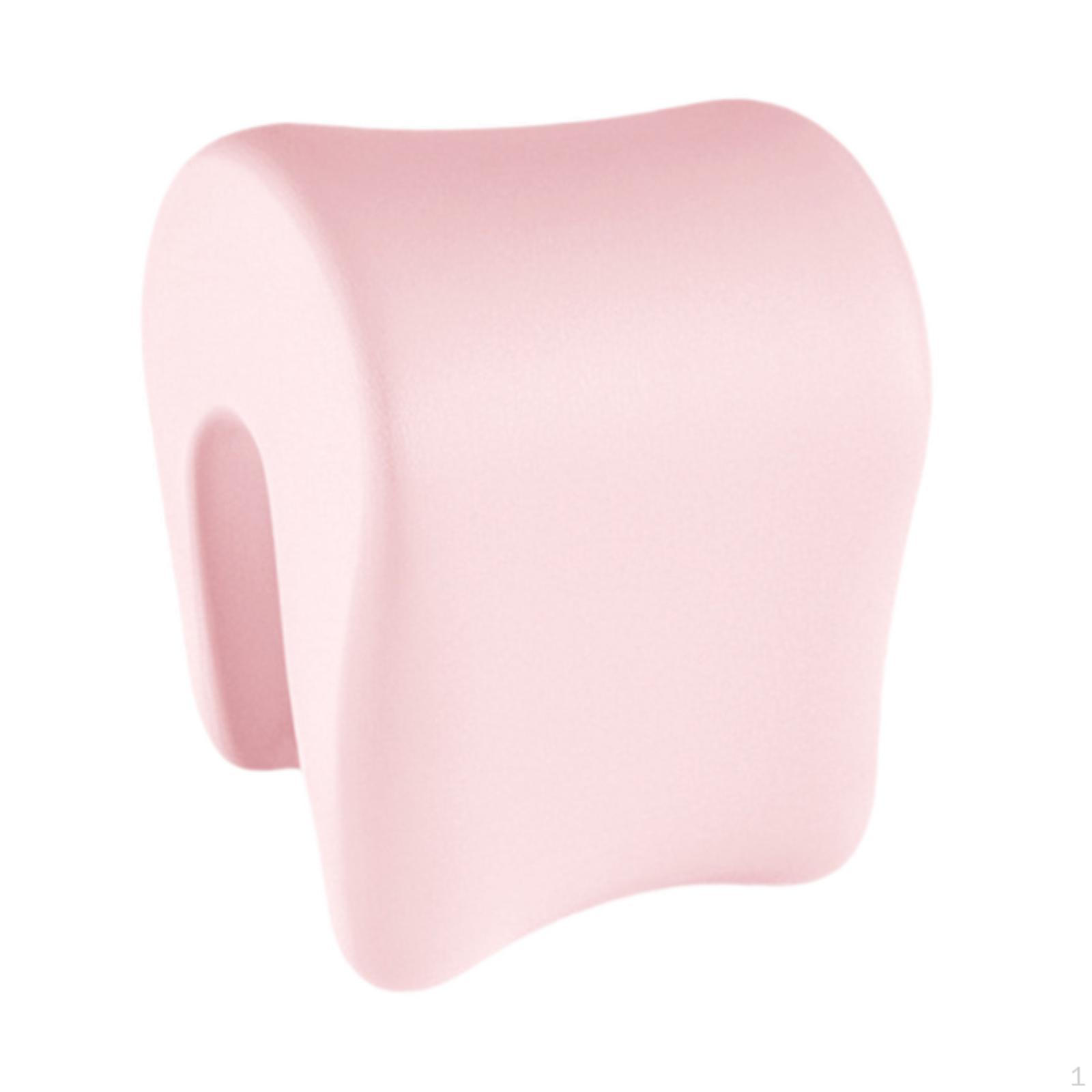 Подголовник с эффектом памяти подушка для кресла удобная для поддержки шеи и стола светло-розовый 1859₽