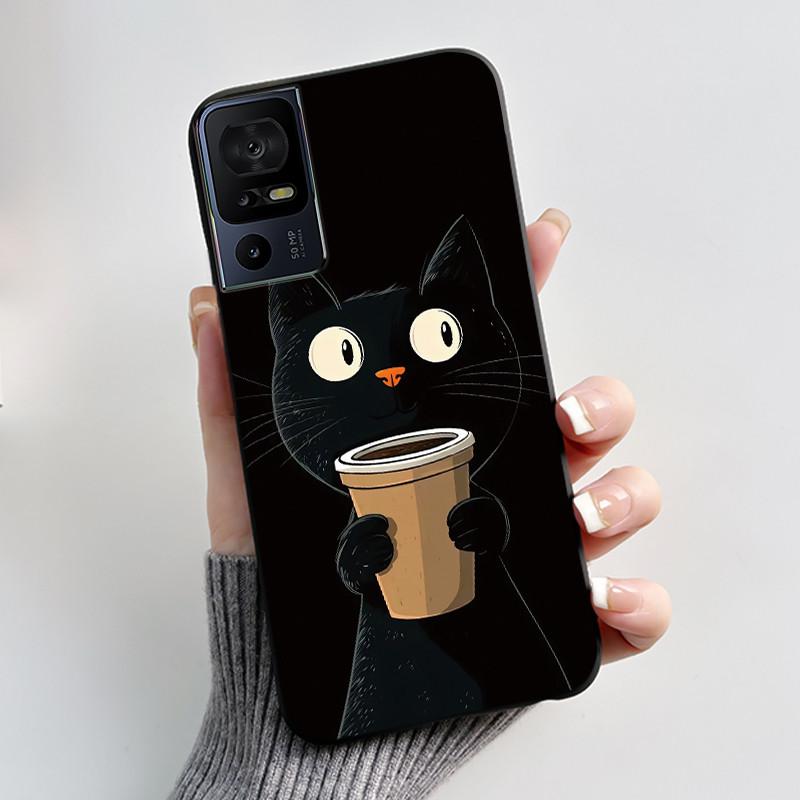 Phone Case For TCL 40 SE 40SE 40 XL 40R 40XL 40T Case Luxury Cute Cool Cartoon Black Soft Silicone Cover Protective Shell Coque