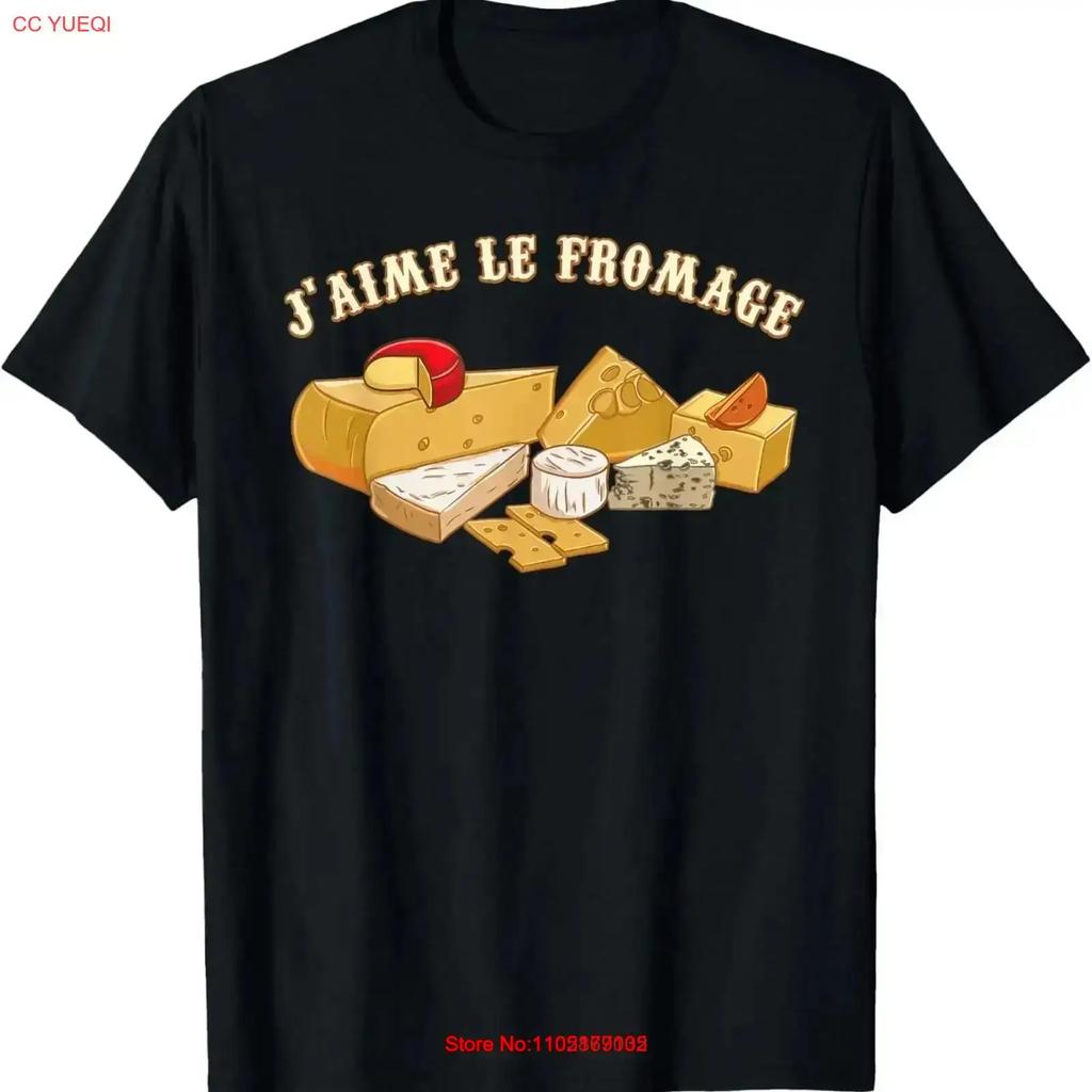Jaime Le Fromage Means I Love Cheese T Shirt Vintage Slightly Stretched Homme Designer Clothes Breathable Streetwear