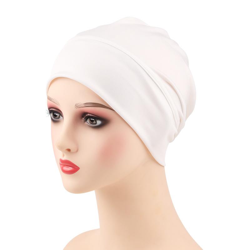 Indian Headwear Non-Slip Cancer Chemo Cap Soft Headscarf Breathable Modal Hijab For Nightcap Traveling Muslim Women