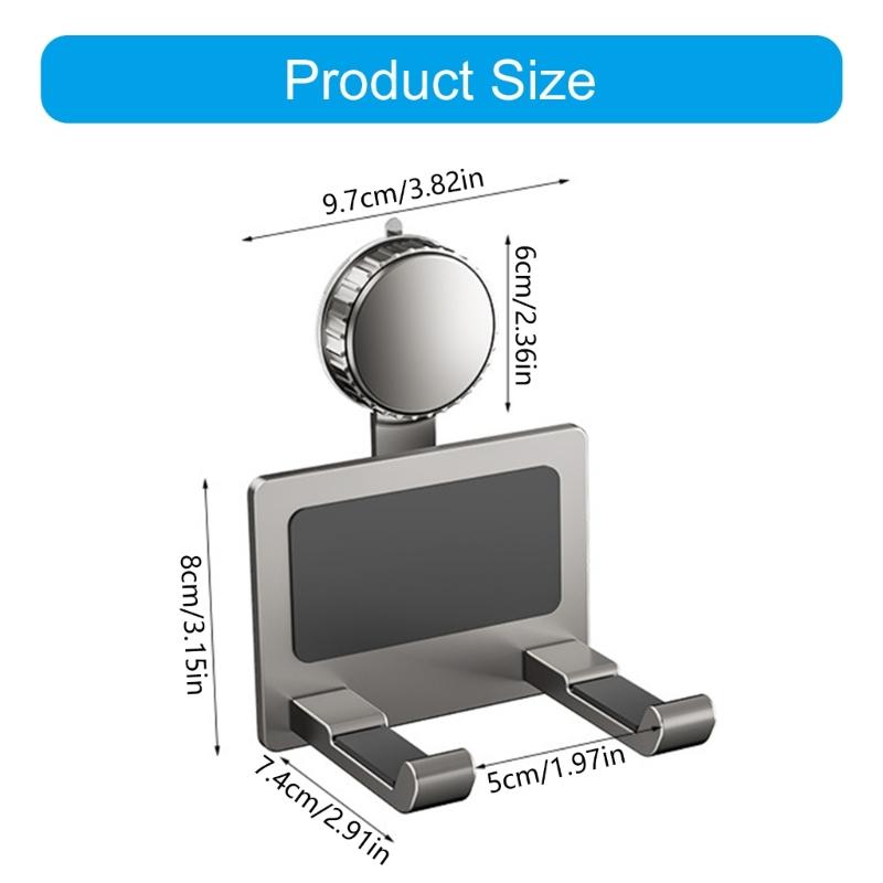 Blow Dryer Stand Space Saving Bathroom Storage Solution with Strong Suction Power not Drill Hair Dryer Rack for Toliet