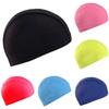1Pc Swimming Cap Ear Guards Elastic Fabric Solid Color Swim Hat Short/Long Hair Big Kids Polyester Womens/Mens