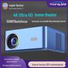 2025 Ultra-Clear 4K Portable Wireless Projector with Auto-Focus and Android Compatibility, Optimized for White Wall Projection.
