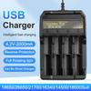 Încărcător Baterii 4 Sloturi 18650 Încărcător Portabil pentru Baterii Reîncărcabile Li-ion 3.7V 18650/18490/16340/14500/10440 Încărcător USB