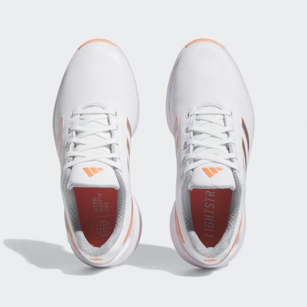 Zapatos de golf ZEDGE 23 Footwear Fusion cm M [Adidas Golf] Mujer Blanco/Plata Metalizado/Coral 24.0