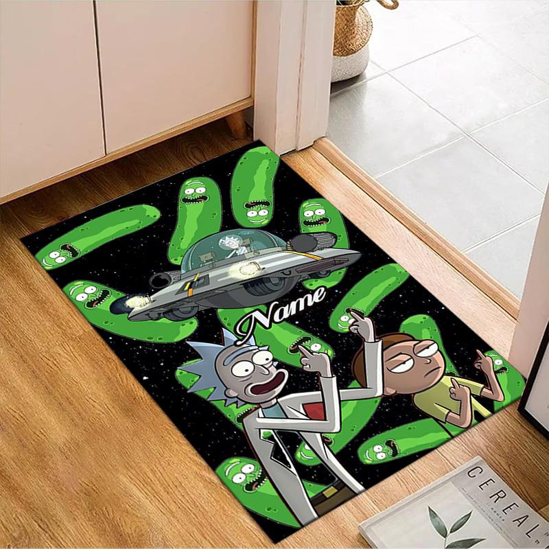 Custom Name Alien Adventure Space Rug Game Carpet, Floor Mat for Bedroom Living Room Entryway Rug, Home Decor Idea Gift for Christmas birthday