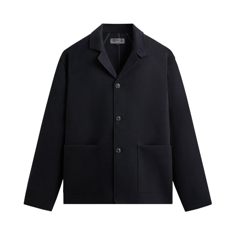 Kith Felted Jersey Savion Jacket Ink Men Outerwear Black KHM010964-432