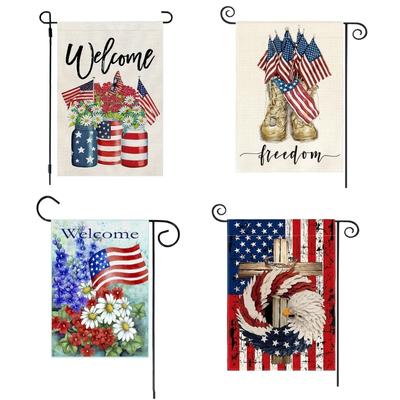 American Garden Flag Independence Memorial Day Yard Flag Outdoor Decorations