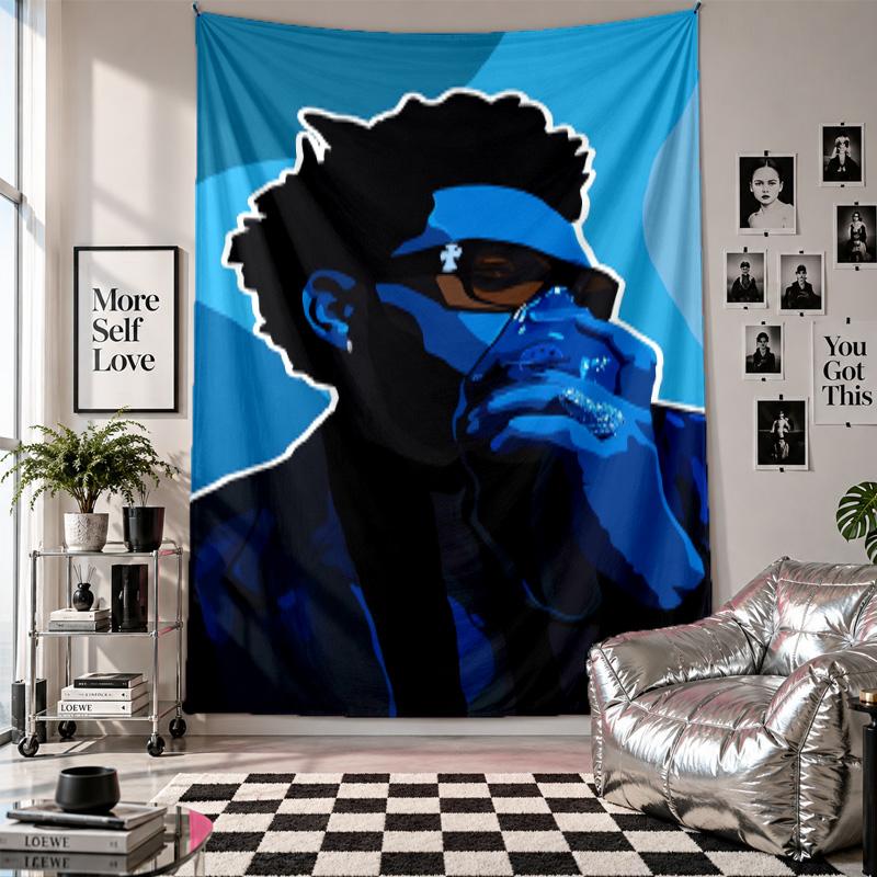 Wandbehang The Weeknd Kunst Hängendes Tuch Dekorative Hintergrundabdeckung für Raumdekoration