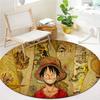 One Piece Monkey D Luffy Round Area Rug Carpet Rug For Living Room Bedroom Sofa Playroom Decor Nonslip Floor Mat