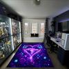 1PC Custom Name Butterflies Heart Theme Floor Mat Ideal for Living Room, Game Rooms, Office, Bedroom,Floor Mat Playful Design
