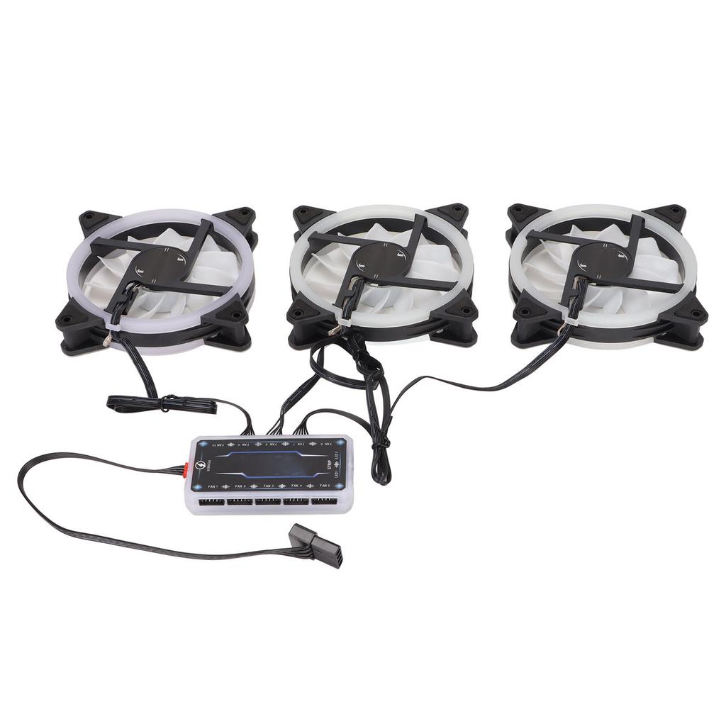 CPU Fan 11 Blades RGB Colorful Enhanced Frame Design Shockproof Silent Strong Heat Dissipation Cooling Fan DC 12V