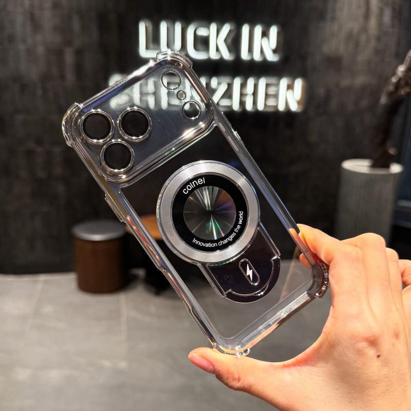 Magnetic Case For Xiaomi 15T Pro 14T 17 13T Redmi 15 15C 14C 13 K90 Stand Trolley Holder Shockproof Luxury Soft Clear Back Cover