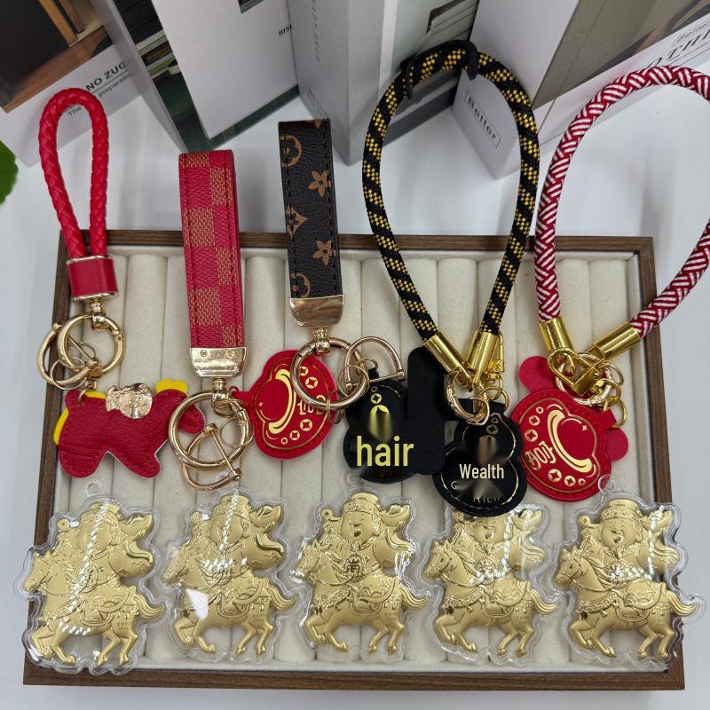 999 Pure Gold Zodiac Horse Keychain Pendant - New Year Gift