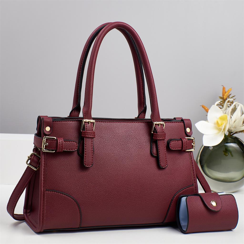 Crossbody Purses and Handbags For Women PU Leather Satchel Tote Lady Top Handle Shoulder Bags with Matching Clutch Wallet