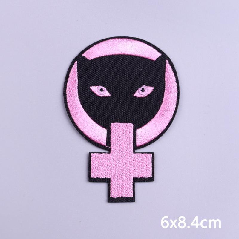 Girl Power Embroidery Patch Iron On Patches For Clothing Thermoadhesiv Patches On Clothes DIY Letters/Phrases Decorate Applique