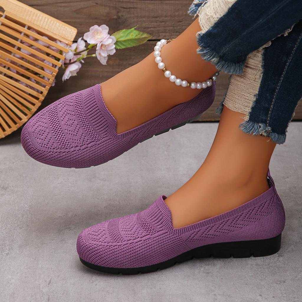 Fashion Summer New Women's Casual Flat Shoes Zapatillas Mujer Breathable Sports Shoes Women's Loafers Lightweight Knit Mesh Socks Shoes