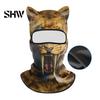 Cycling Face Mask 3D Animal with Ears, Breathable Ice Silk Balaclava for Moisture Wicking Spring Summer, Quick Drying UV Protection Full Cover