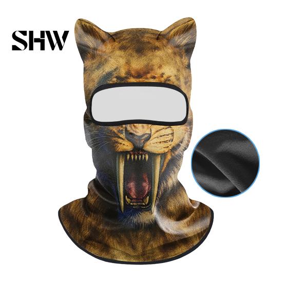 Cycling Face Mask 3D Animal with Ears, Breathable Ice Silk Balaclava for Moisture Wicking Spring Summer, Quick Drying UV Protection Full Cover