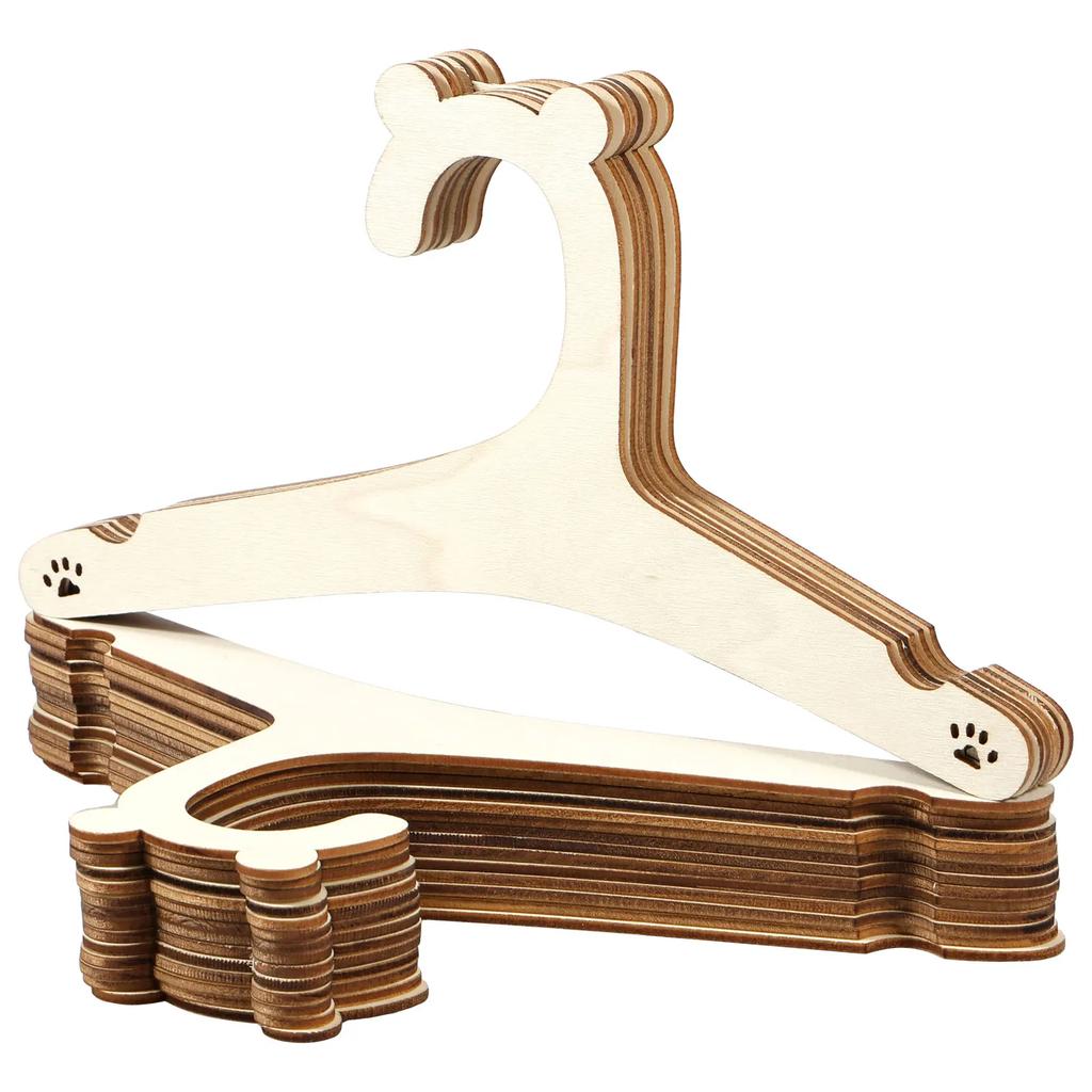 20Pcs Wooden Baby Hangers Smooth Mini Toddler Wooden Clothes Hanger Rack Kids Present Home Girls Princess Room Nursery Decor