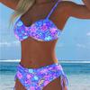 1011 New Split Print Slimming Bikini Suit Swimsuit Women's European and American Sexy