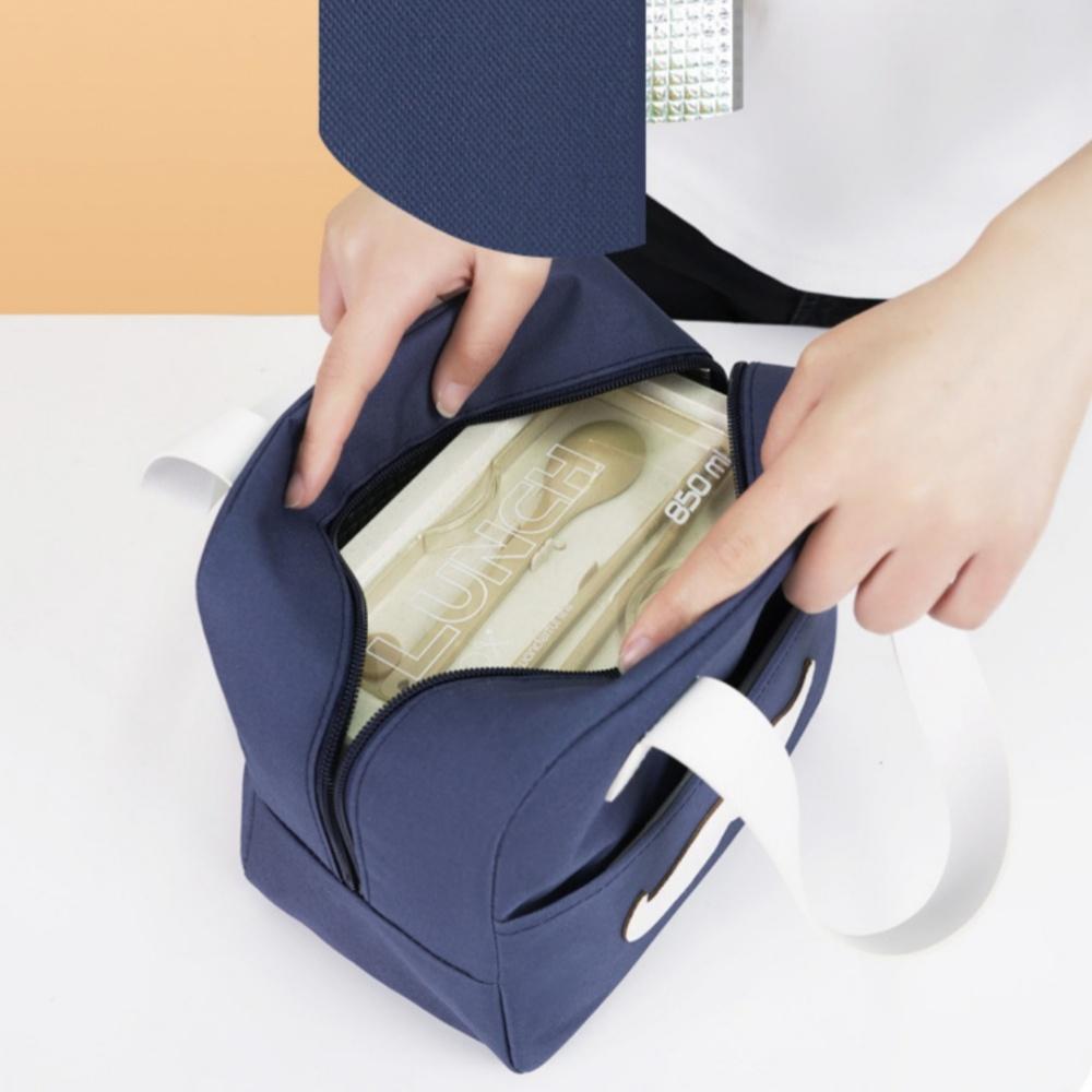 Insulated Lunch Box Large Capacity Bento Pouch Portable Handbag Modern Student Lunch Bag For Picnic Students Travel