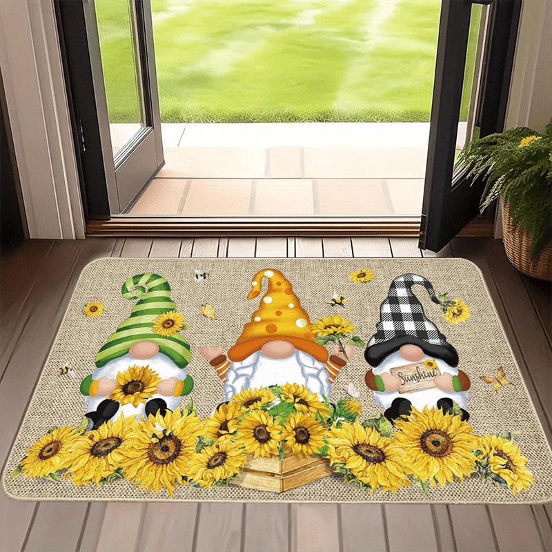 

Christmas Carpet Sunflower Doormat Living Room Carpet Rug For Bedroom Welcome Mat Outdoor Carpet Christmas Decoration 60X90CM (2X2.95FT