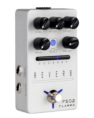 FLAMMA Digital Reverb Pedal Stereo Silber FS02