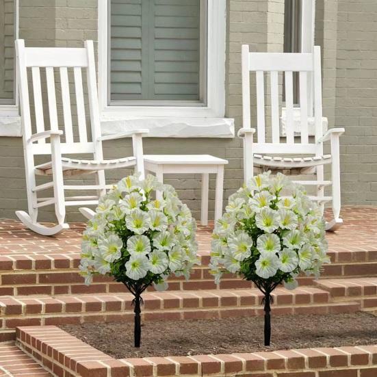 1/2 st Konstgjord Morgonhimmel Trädgårdsspett UV-beständig Falsk Blomsterpigga Bröllopsfest Inomhus Utomhus Trädgårdsvägg Falsk Blomsterdekoration