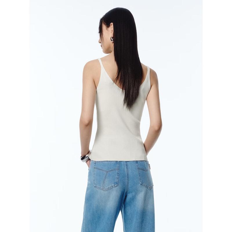 Peacebird Women's V-Neck Strappy Knit Top