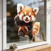 Static Cling Funny Animal Window Stickers Removable Transparent for Office Shop Glass Decor