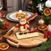 Reusable Wooden Christmas Figures Tabletop Ornament, Cute Spliced Elk/Santa Claus/Snowman Desktop Handmade Style Holiday Table Ornaments Decorations