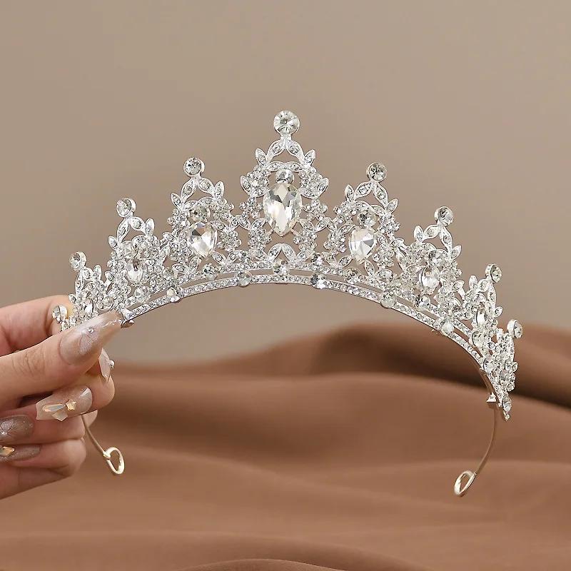 Dětská princeznovská koruna Křišťálová tiára Dívčí vlasové doplňky Špičková atmosféra Taneční vystoupení Narozeninový dárek Koruna